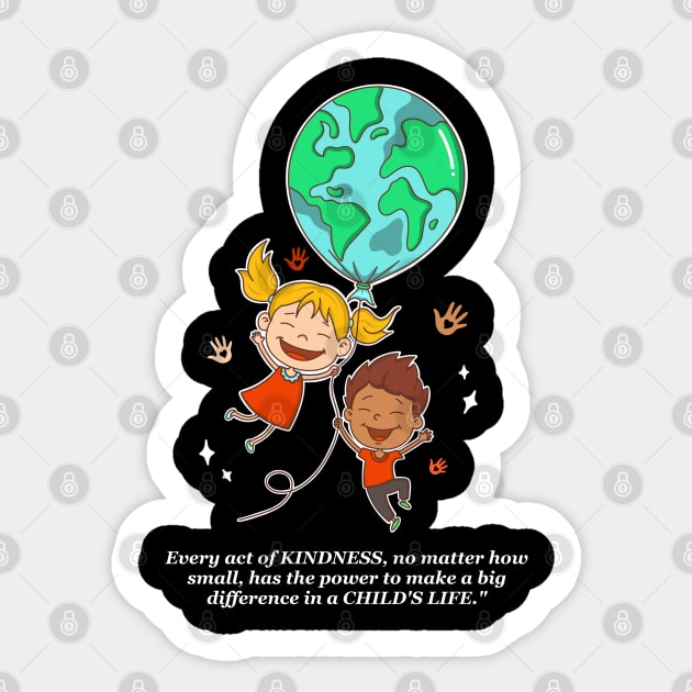 ThanksGiving - Kindness - Help the little angel - Children Sticker by Nine Tailed Cat